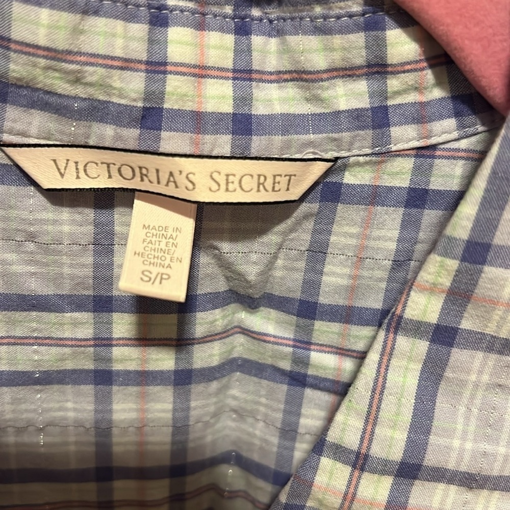Victoria’s Secret plaid cotton nightshirt size small. V109 - Picture 3 of 4